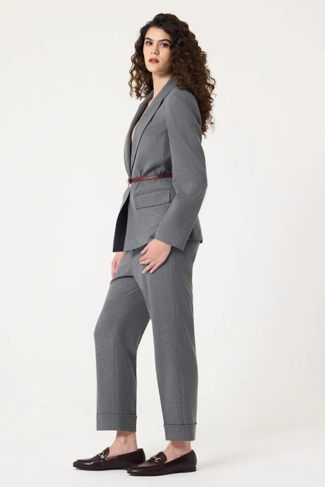 Upgrade Sim Geçişli Blazer Ceket Gri