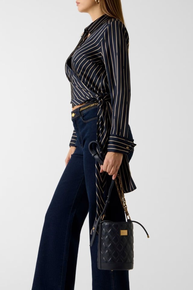 Guess Marciano Mini Bucket Çanta Siyah