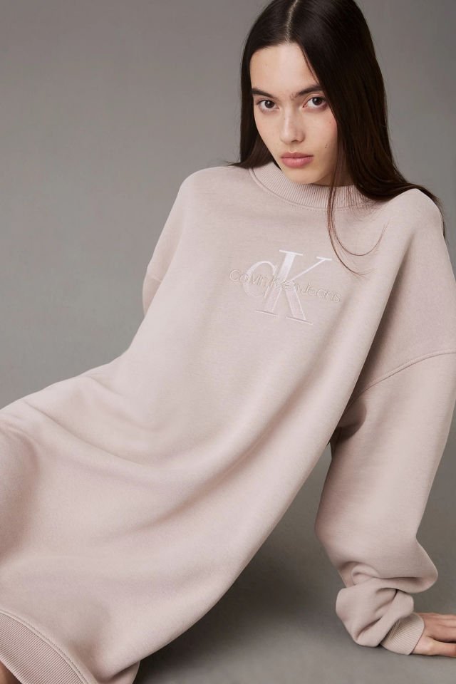 Calvin Klein Rahat Monogram Sweatshirt Elbise