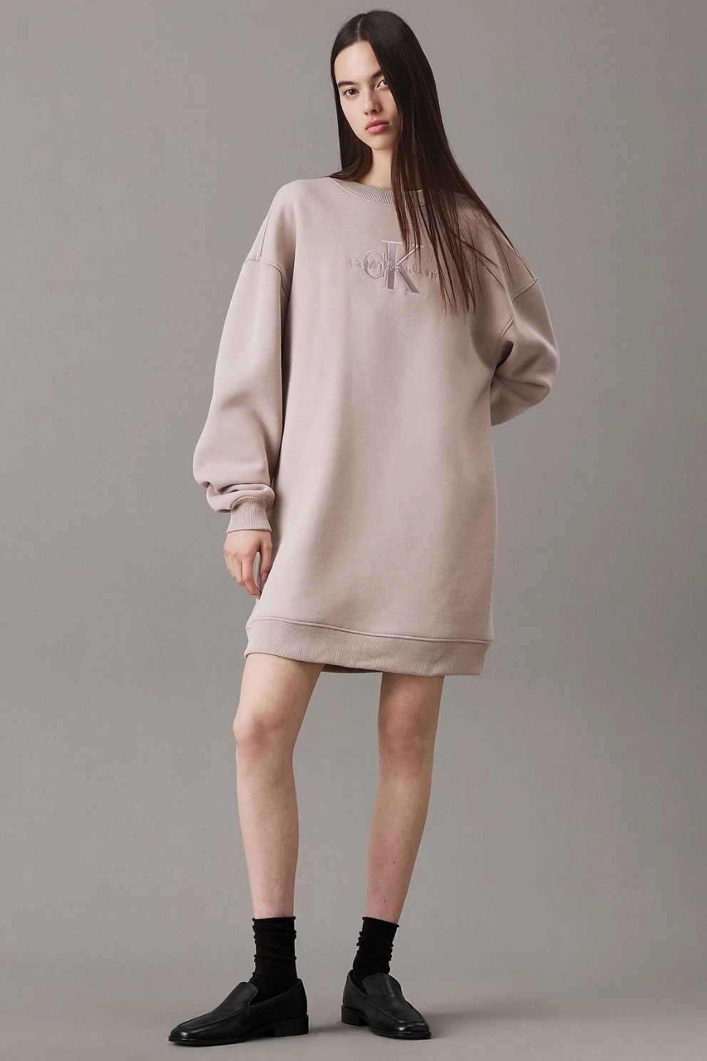 Calvin Klein Rahat Monogram Sweatshirt Elbise