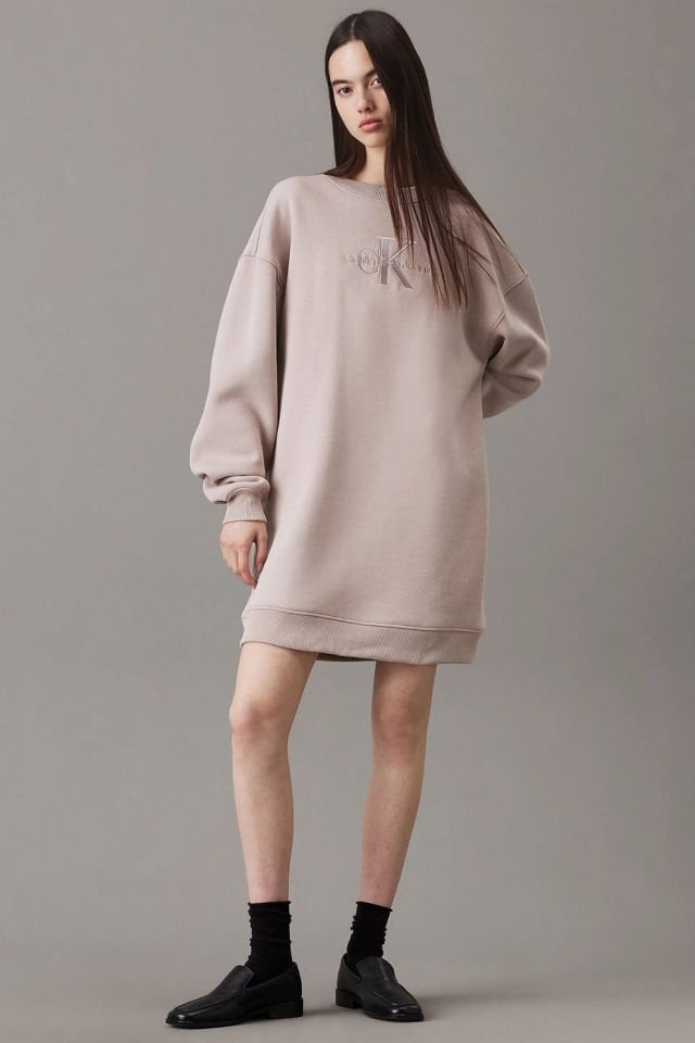 Calvin Klein Rahat Monogram Sweatshirt Elbise