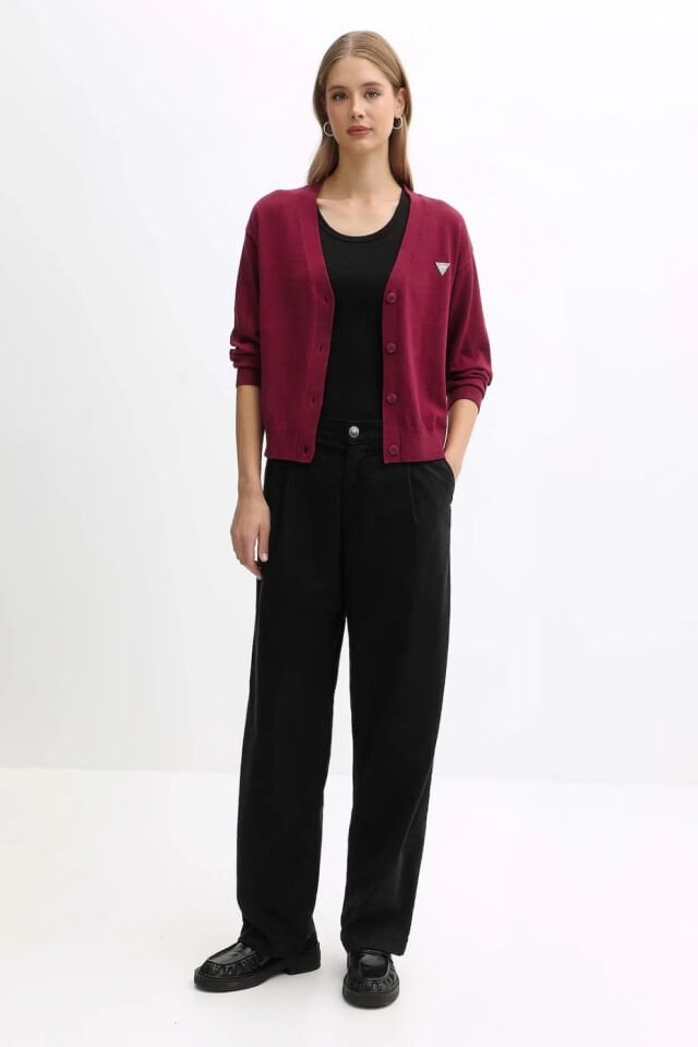 Guess İpek ve Yün Karışımı Mini Üçgen Hırka