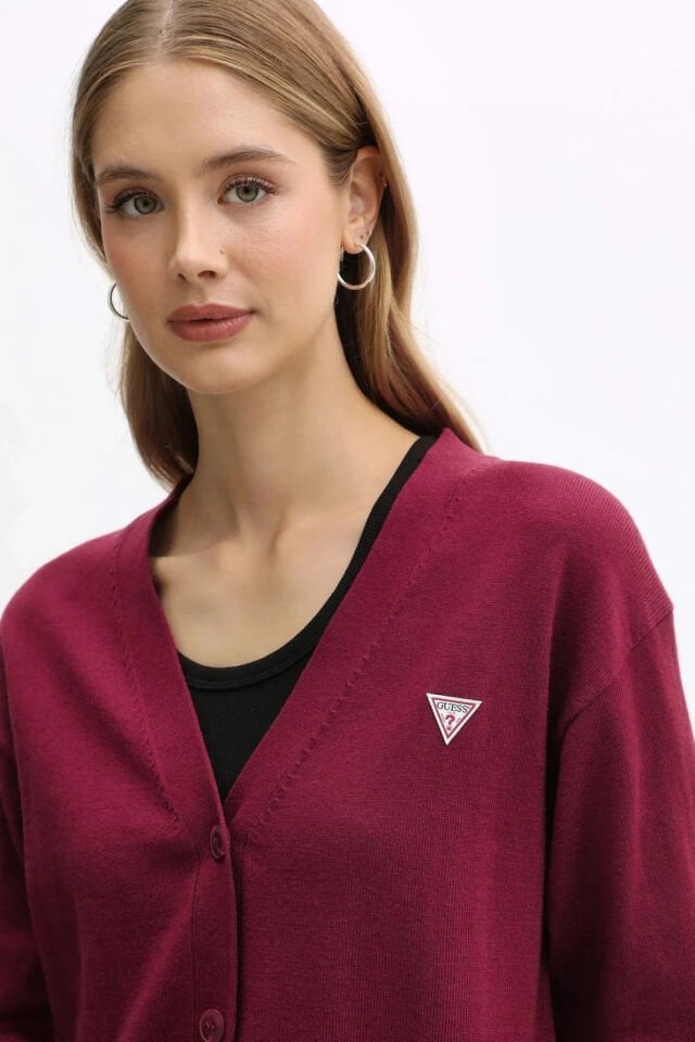 Guess İpek ve Yün Karışımı Mini Üçgen Hırka