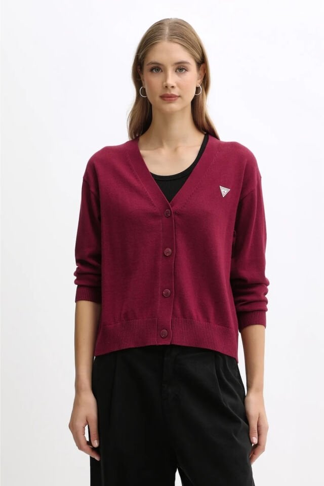 Guess İpek ve Yün Karışımı Mini Üçgen Hırka