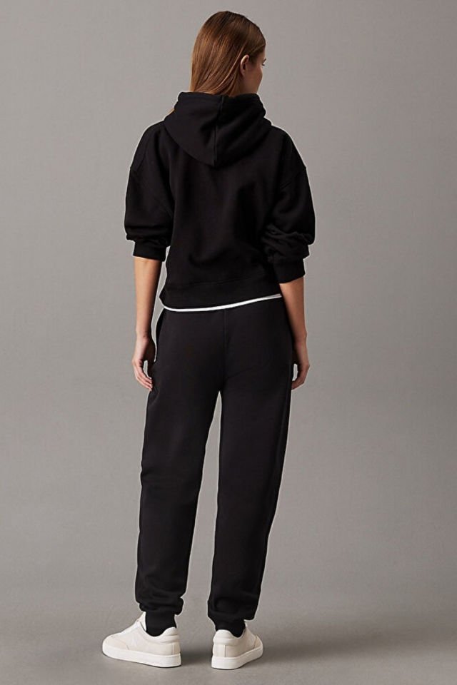 Calvin Klein Kadın Raised Embroidery Eşofman Altı Siyah