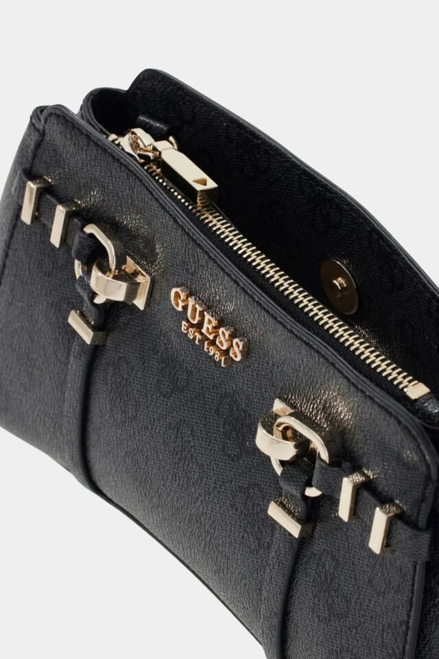 Guess Leona Logo Çapraz Çanta Siyah