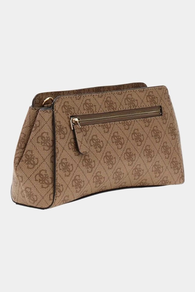 Guess Leona Logo Çapraz Çanta Kahverengi