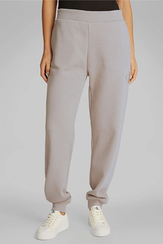 Calvin Klein Kadın Raised Embroidery Eşofman Altı Bej