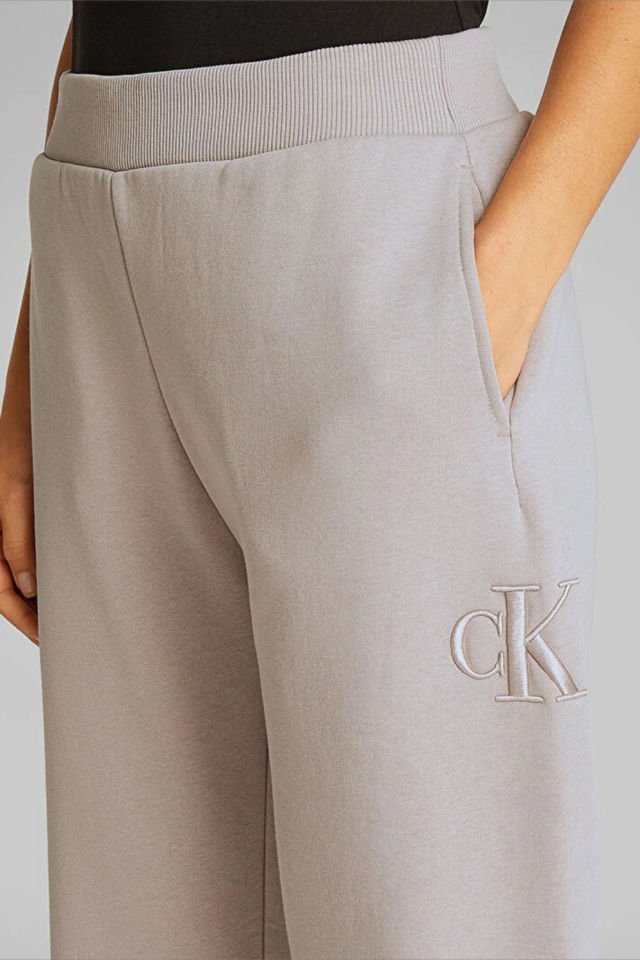 Calvin Klein Kadın Raised Embroidery Eşofman Altı Bej