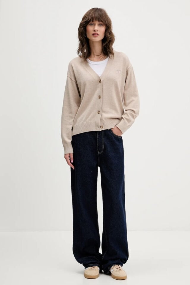 Guess İpek ve Yün Karışımı Mini Üçgen Hırka