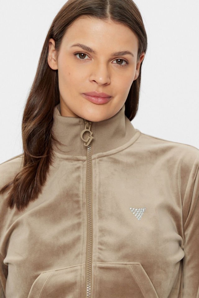 Guess Kadife Sweatshirt Bej