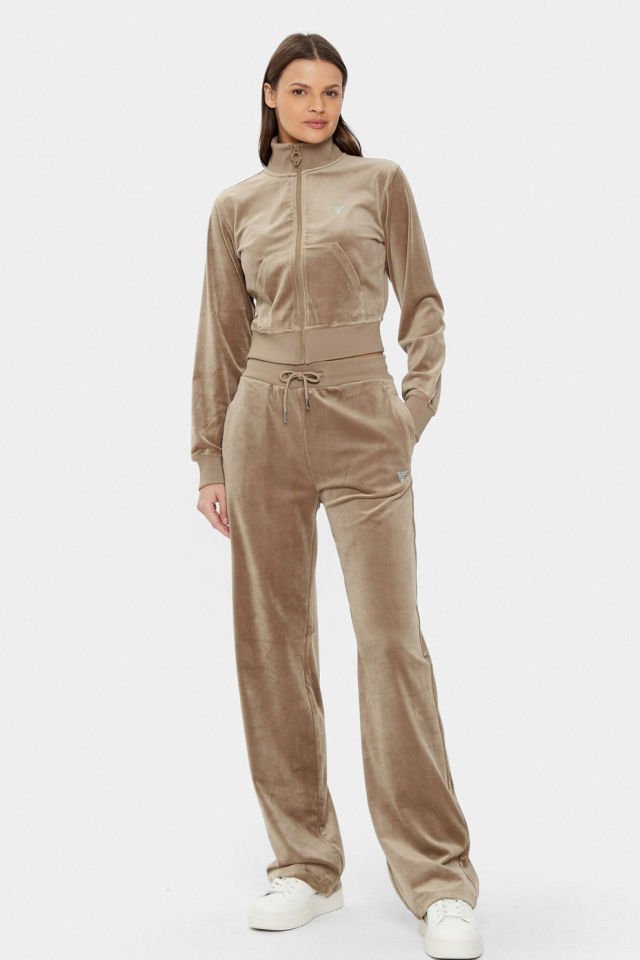 Guess Kadife Sweatshirt Bej