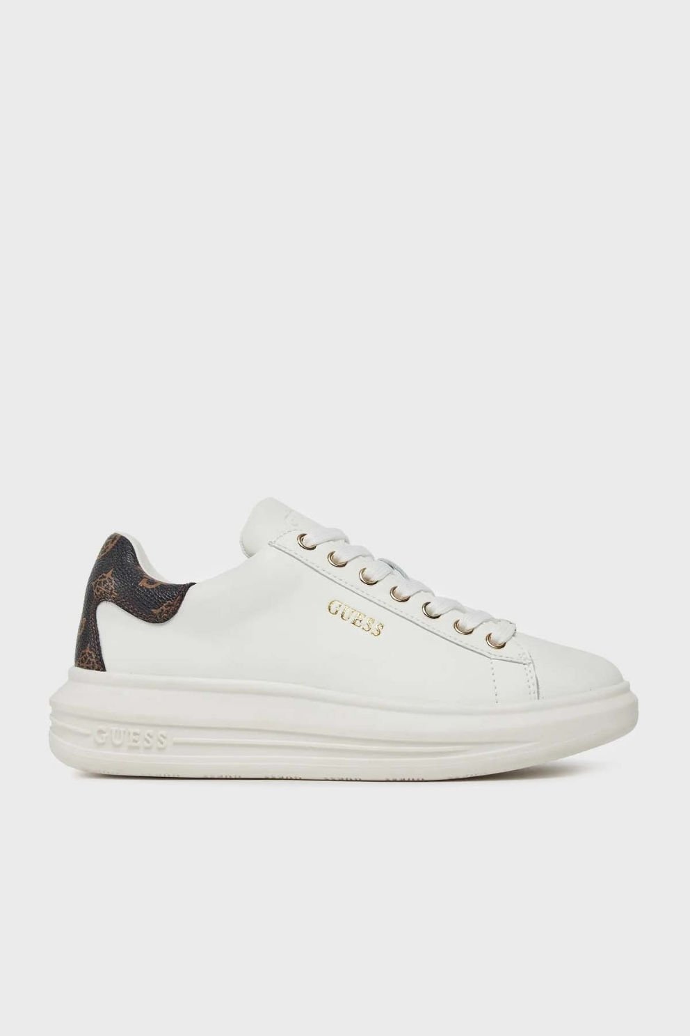 Guess Vibo deri sneaker Beyaz