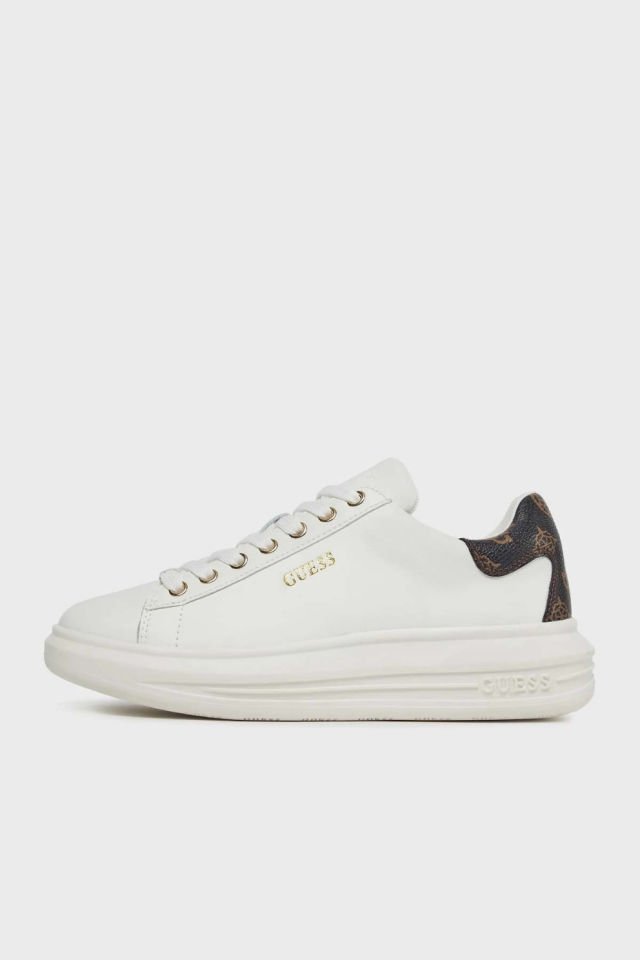 Guess Vibo deri sneaker Beyaz