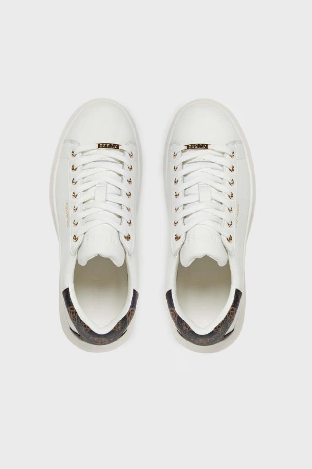 Guess Vibo deri sneaker Beyaz