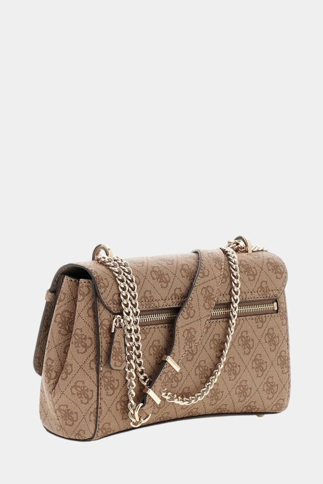 Guess Leona Logo Çapraz Askılı Çanta Kahve