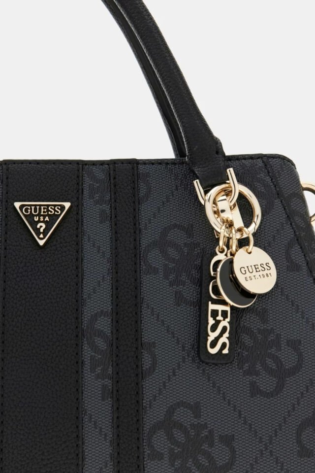Guess Noelle Logolu El Çantası Siyah