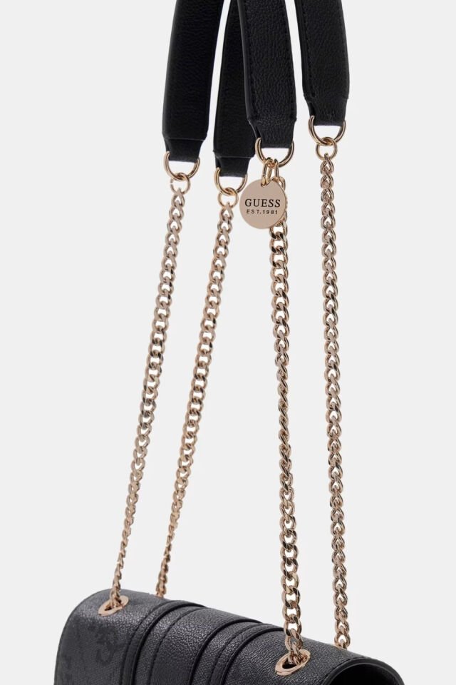 Guess  Noelle Logolu Omuz Çantası Siyah