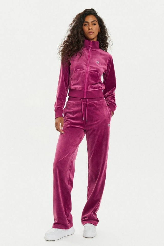 Guess Kadife Sweatshirt Pembe