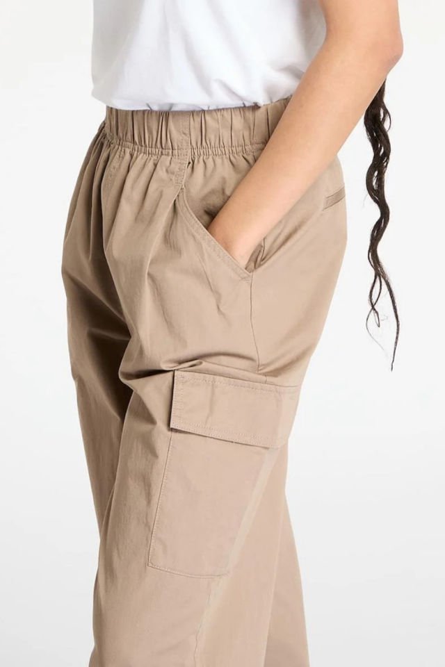 Calvin Klein Kadın Cotton Kargo Pantolon Vizon