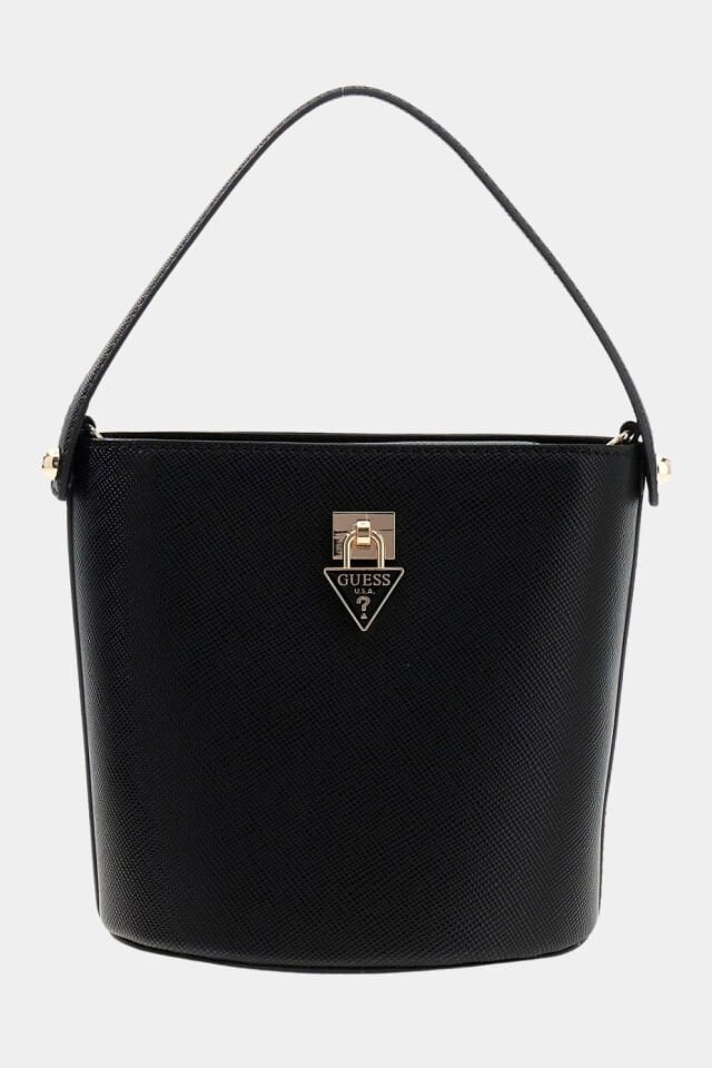 Guess Patsie Üstten Saplı Kova Çanta Siyah