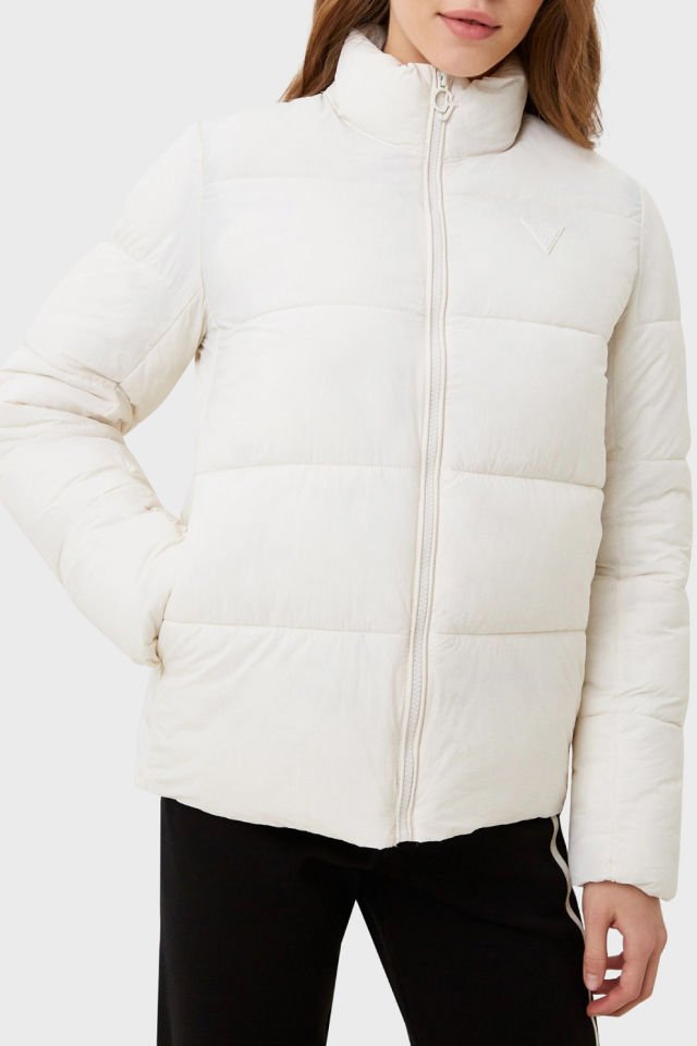 Guess Light Puffer Kadın Mont Beyaz