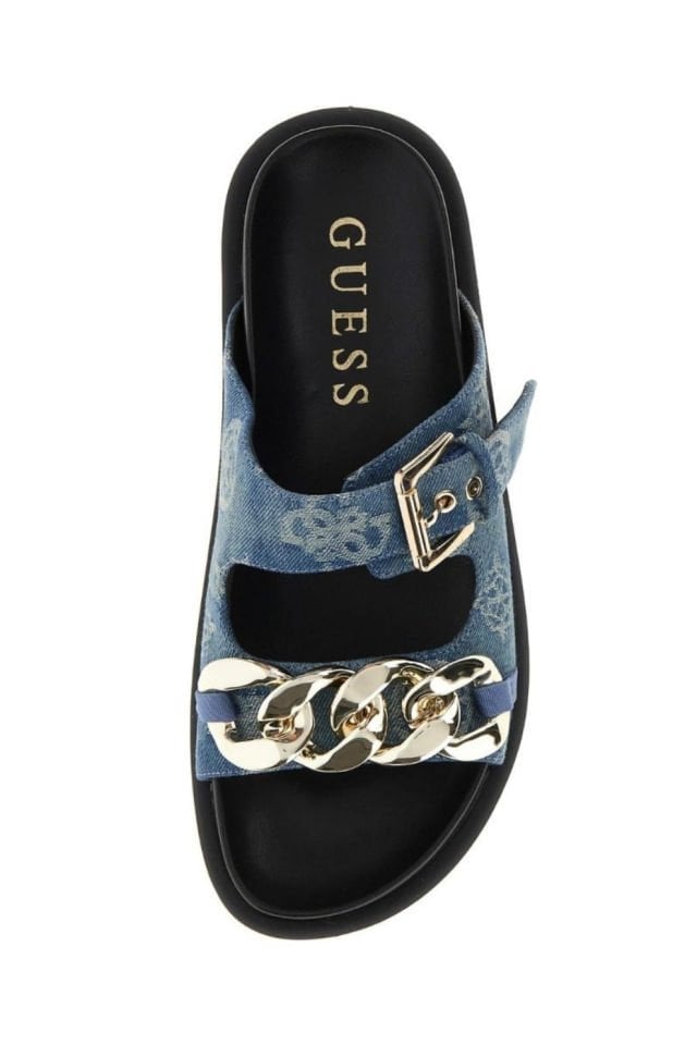 Guess Fatema 4G logolu terlik Mavi