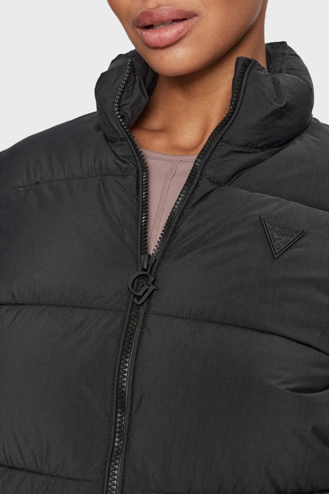 Guess Light Puffer Kadın Mont Siyah
