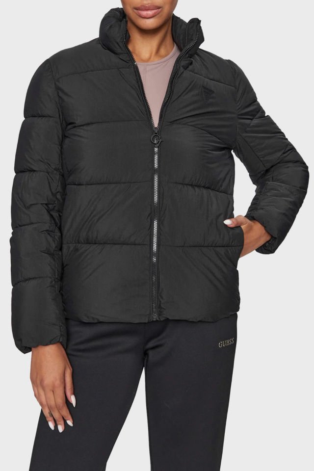 Guess Light Puffer Kadın Mont Siyah