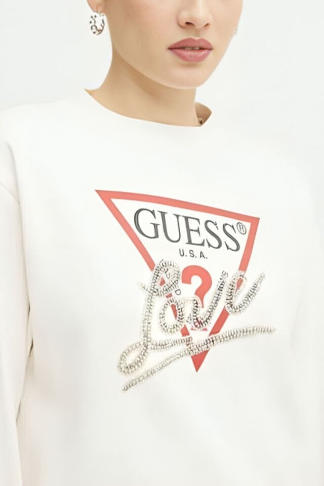 Guess Kadın Sweat Beyaz