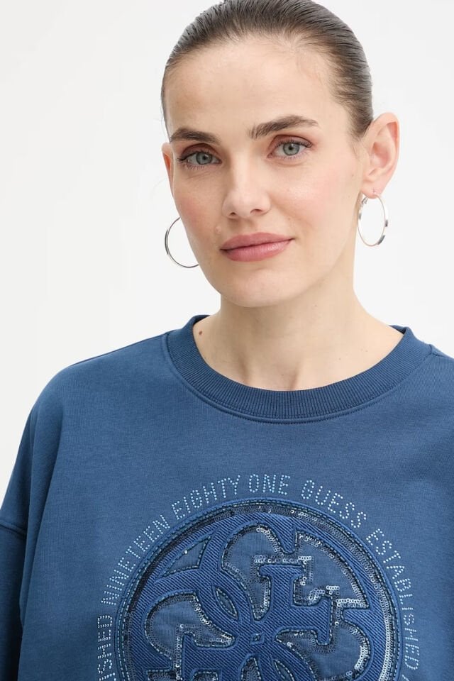 Guess Sweatshirt 4G Logolu Mavi
