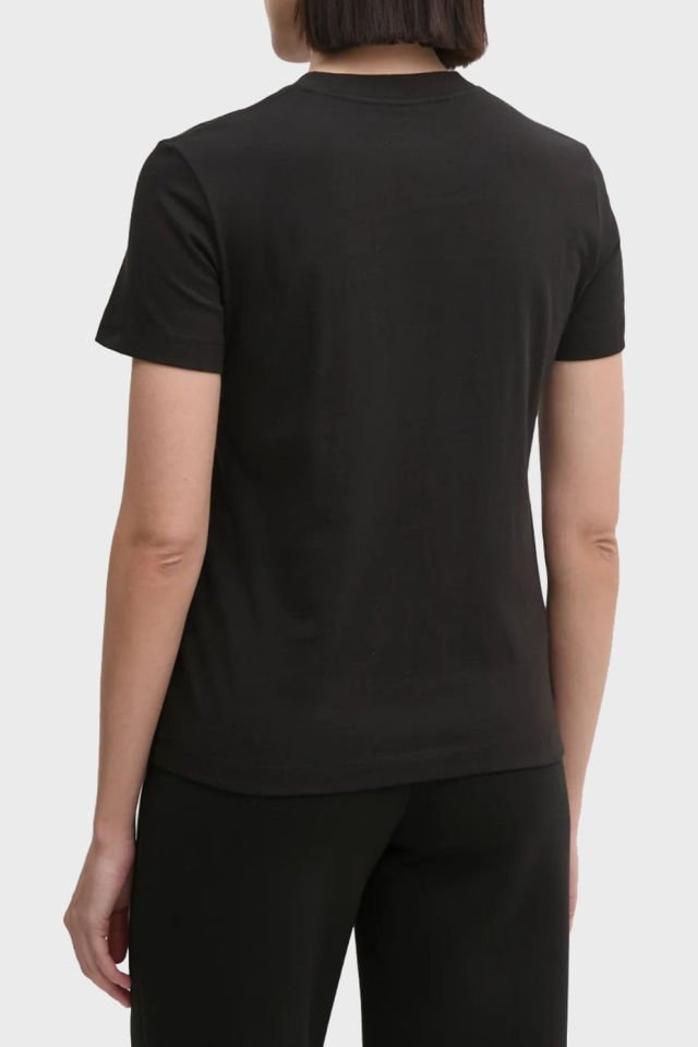 Calvin Klein Pamuklu Regular Fit Bisiklet Yaka Logolu Tişört Siyah