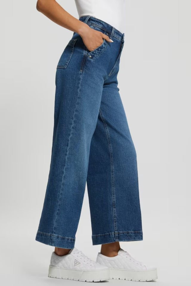 Guess Eco Dakota Geniş Kot Pantolon Mavi
