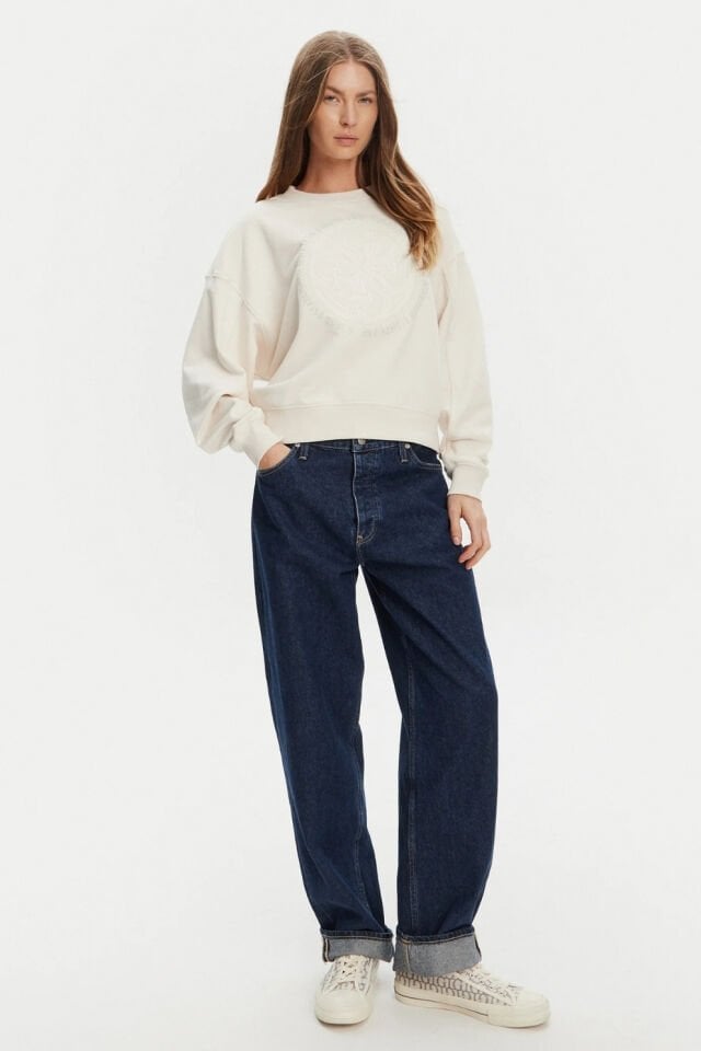 Guess Sweatshirt 4G Logolu Beyaz