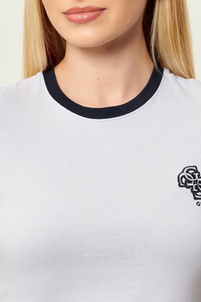 Guess Greta Kadın Aktif Slim Fit Bisiklet Yaka Tişört