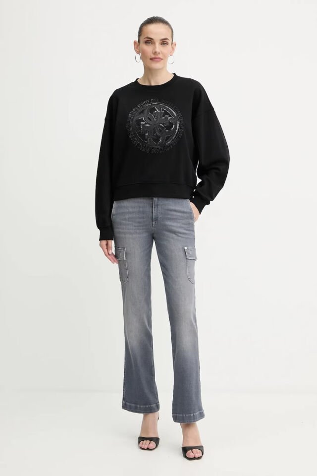 Guess Sweatshirt 4G Logolu Siyah