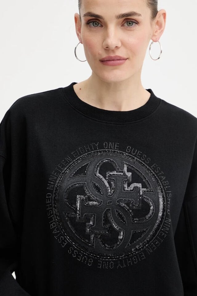 Guess Sweatshirt 4G Logolu Siyah