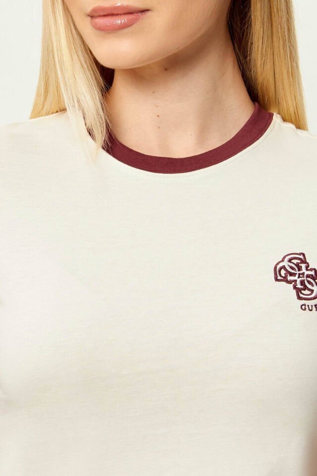 Guess Greta Kadın Aktif Slim Fit Bisiklet Yaka Tişört