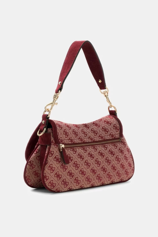 Guess Samantha Logo Omuz Çantası Kırmızı