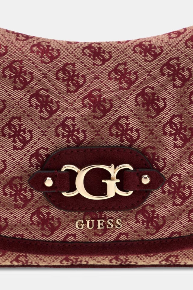 Guess Samantha Logo Omuz Çantası Kırmızı