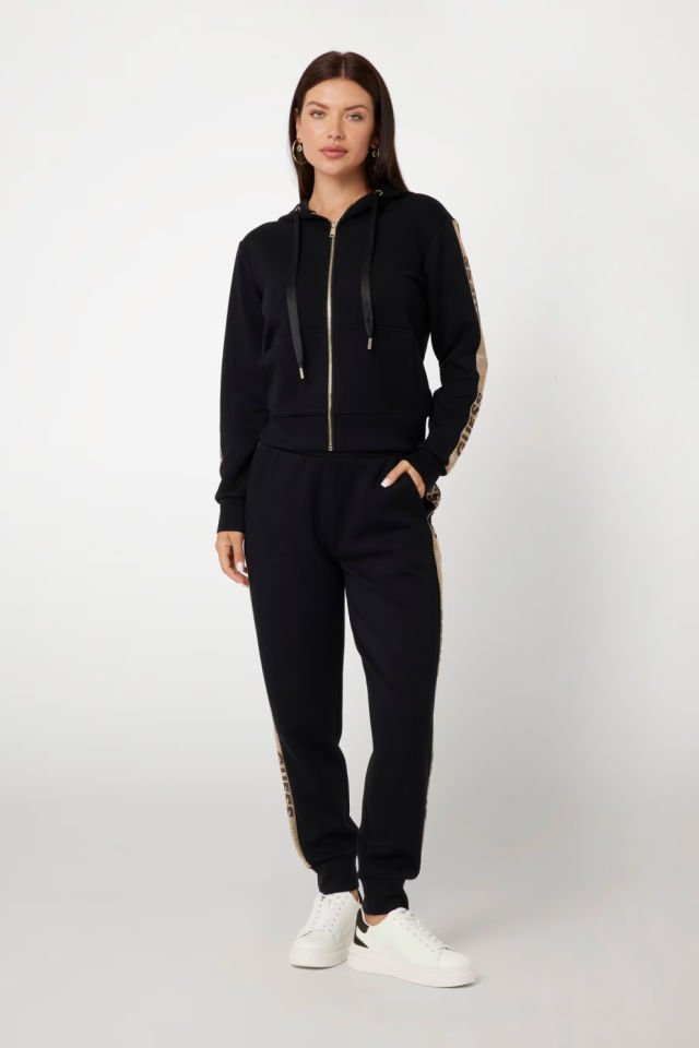 Guess Kapüşonlu Scuba Sweatshirt Siyah