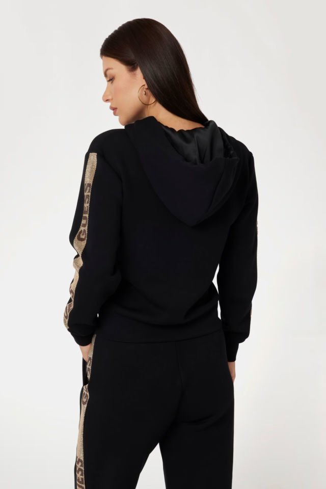 Guess Kapüşonlu Scuba Sweatshirt Siyah