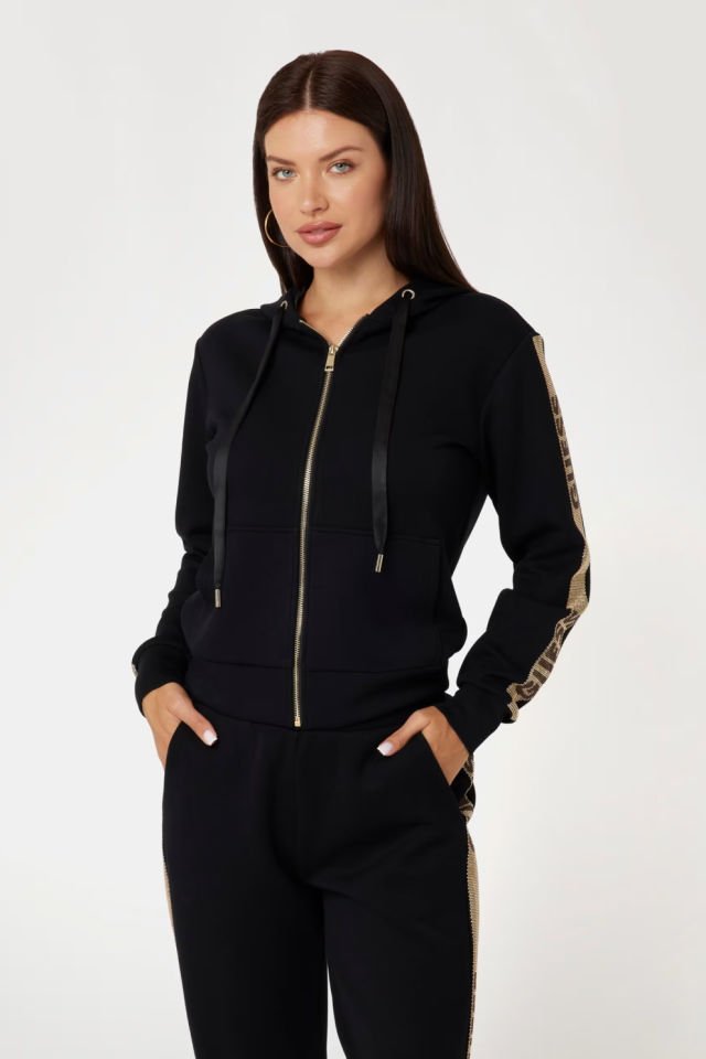 Guess Kapüşonlu Scuba Sweatshirt Siyah