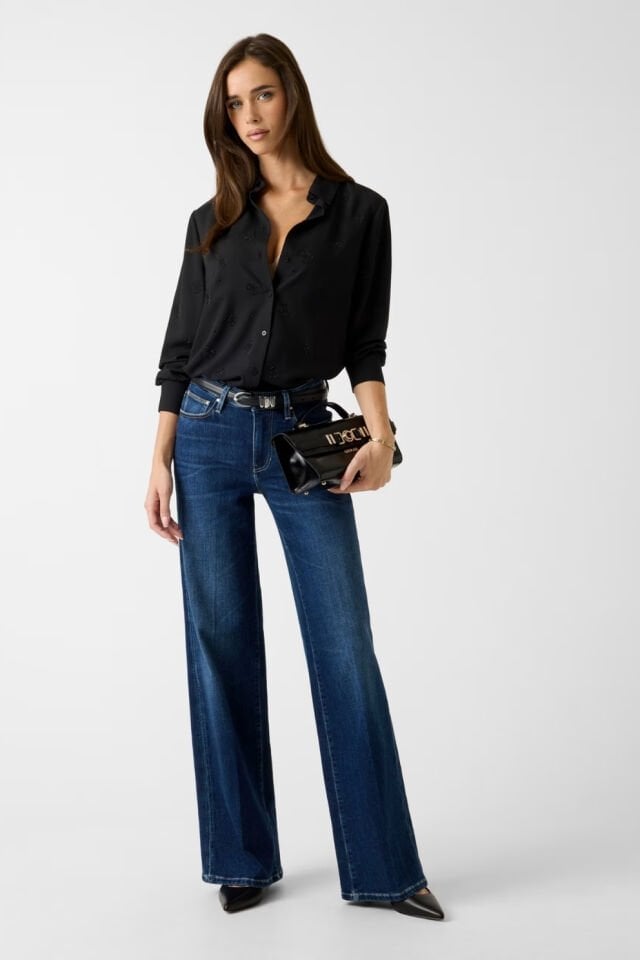 Guess 4G Logolu Tişört Siyah