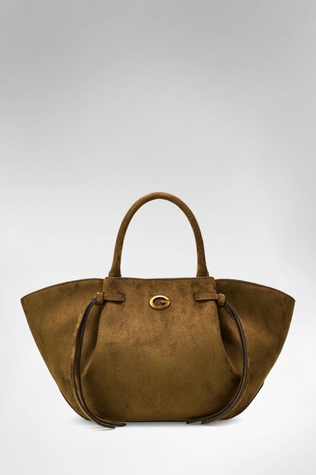 Guess Allegra Süet El Çantası Koyu Yeşil