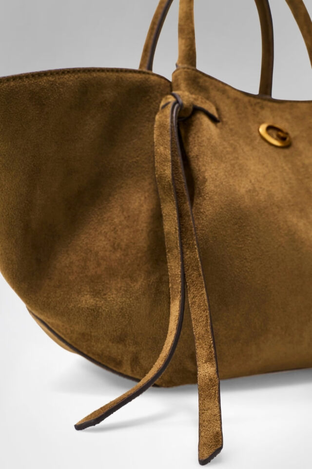 Guess Allegra Süet El Çantası Koyu Yeşil