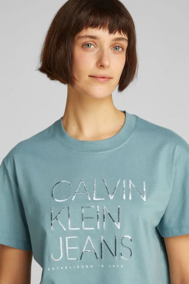 Calvin Klein Yazılı Tişört Mavi