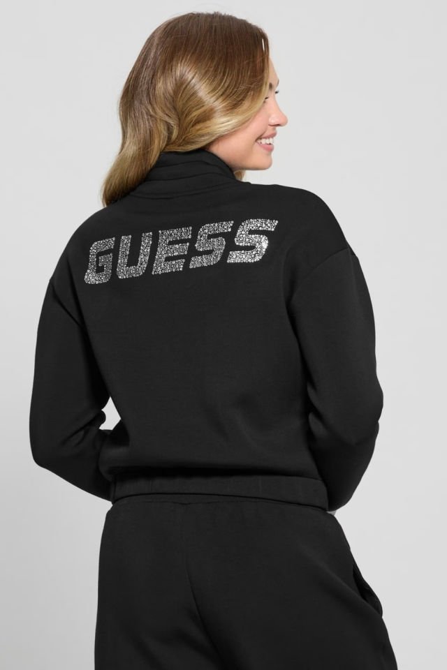 Guess Scuba Fermuarlı Sweatshirt Siyah
