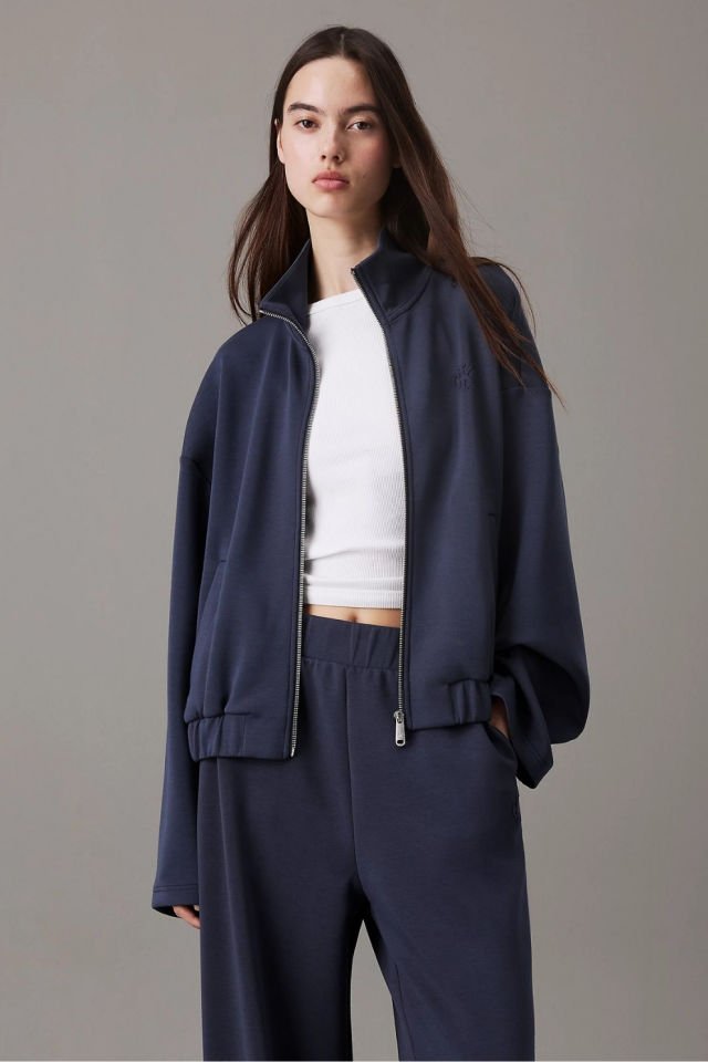 Calvin Klein Ağır Jersey Fermuarlı Ceket