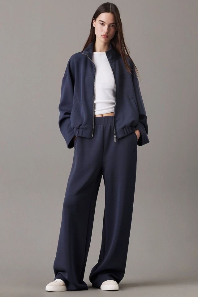Calvin Klein Ağır Jersey Fermuarlı Ceket